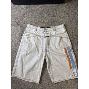 Marithe Francois Girbaud Men's Shorts Light Wash Blue Denim Jorts Size 36
